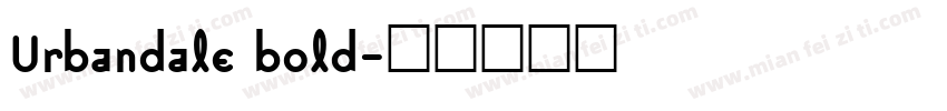 Urbandale bold字体转换